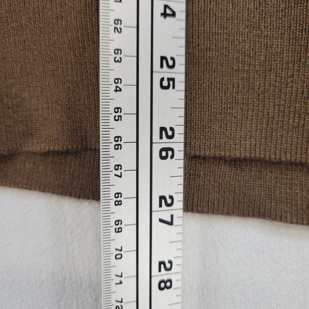 Banana Republic Sweater Men Medium Brown Classic Italian Merino Wool Raglan Knit